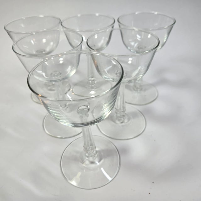 Mid-Century Cocktail Glasses- Set of 6 For Sale - Image 11 of 12