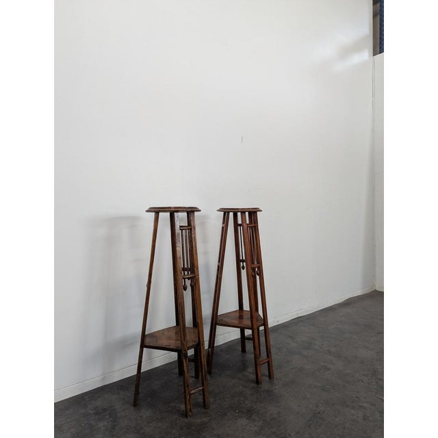 Art Nouveau Column Stands, Set of 2, in Very Good conditions.