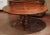Wood Mid-Century French Carved Walnut Pedestal Round Dining Table With Parquetry Top For Sale - Image 7 of 13
