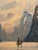 Gray Vintage Signed K. Fjeilberg Mountain Landscape Painting With Sailboats in Gilt Wood Frame Possibly 1930s Norway. For Sale - Image 8 of 10
