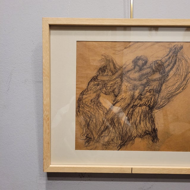 After Agustín Carrera, Sketch for the Opera Curtain Lohegrin, Early 20th Century, Pencil on Paper, Framed For Sale - Image 10 of 17