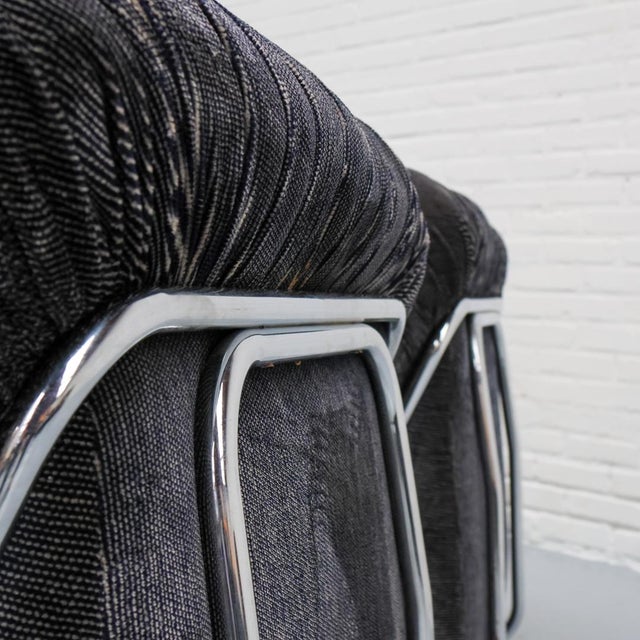 Italian Chenille Lounge Chair, 1970s For Sale - Image 13 of 17