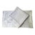 Antique French White Linen Bistro Tablecloths, Hemstitch Border, Mitered Corners, 43" Square | Pair | C. 1900 For Sale