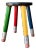 Vintage Multicolor Pencil Stool For Sale
