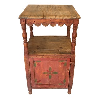 Antique Primitive Tea Cabinet For Sale