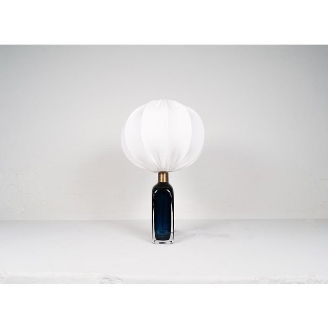 Mid-Century Modern Mid-Century Modern Table Lamp attributed to Carl Fagerlund for Orrefors, Sweden Rd 1406, 1960s For Sale - Image 3 of 14