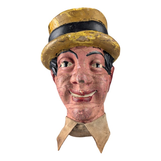 Dean Martin Wooden Advertising Head, 1950s For Sale