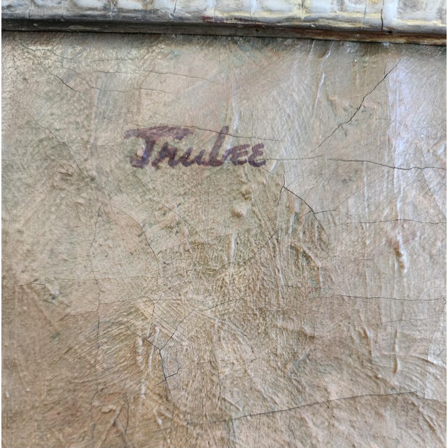 Early 20th Century Girl and Friends Oil on Canvas Portrait by John Trubee For Sale In New York - Image 6 of 18