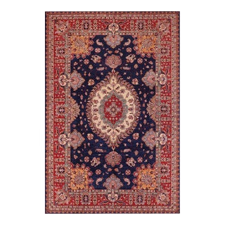 Boho Chic Super Kazak Blue/Red Wool Rug - 8'9'' X 12'4'' For Sale