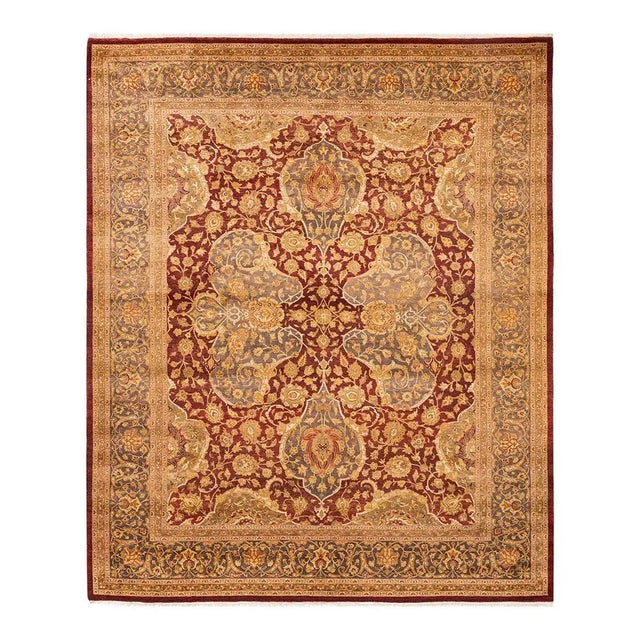 Mogul Collection Hand-Knotted Area Rug - Red 8' 4" x 10' 2" For Sale - Image 4 of 4