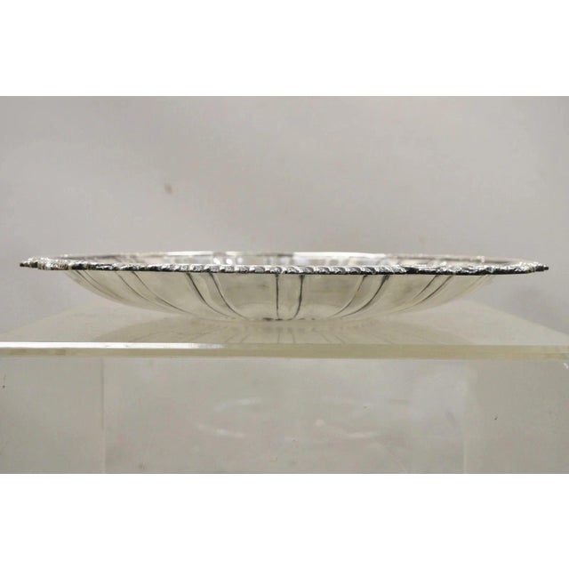Silver Antique "Barefoot Mailman Rally 1962" Award Silver Plated Serving Platter Tray For Sale - Image 8 of 10