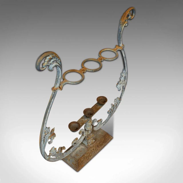 1950s Art Nouveau Cast Iron Outdoor Plant Stand French For Sale - Image 9 of 13