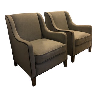 Restoration Hardware Club Chairs - A Pair For Sale