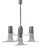 Four-Light Chandelier in Chromed Steel, 1970s For Sale