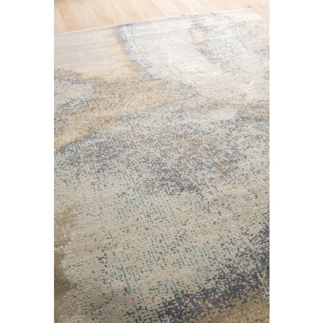 9x12 Lydia Cassandra Gray Geometric Mid-Century Modern Hand Knotted Wool Carpet Rug For Sale - Image 4 of 6