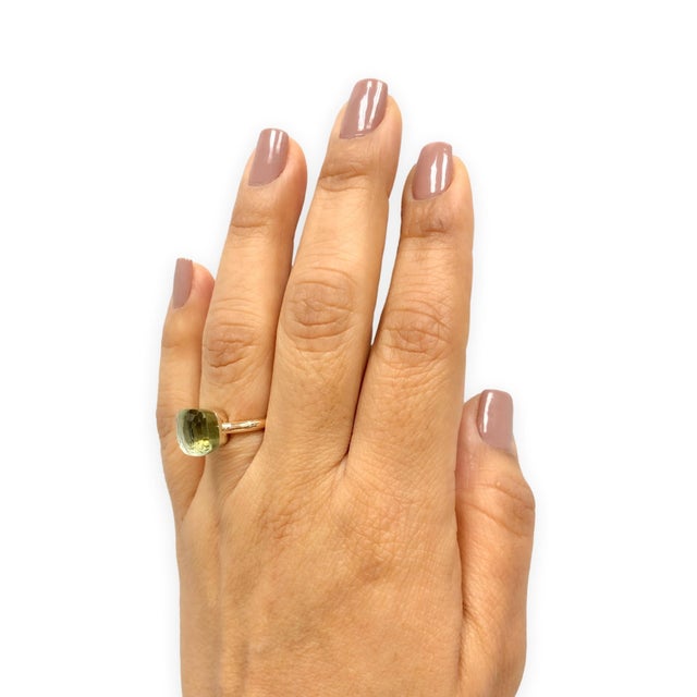 Pomellato Prasiolite Nudo Classic Ring in 18 K Rose Gold - Size 5.25 For Sale - Image 10 of 11