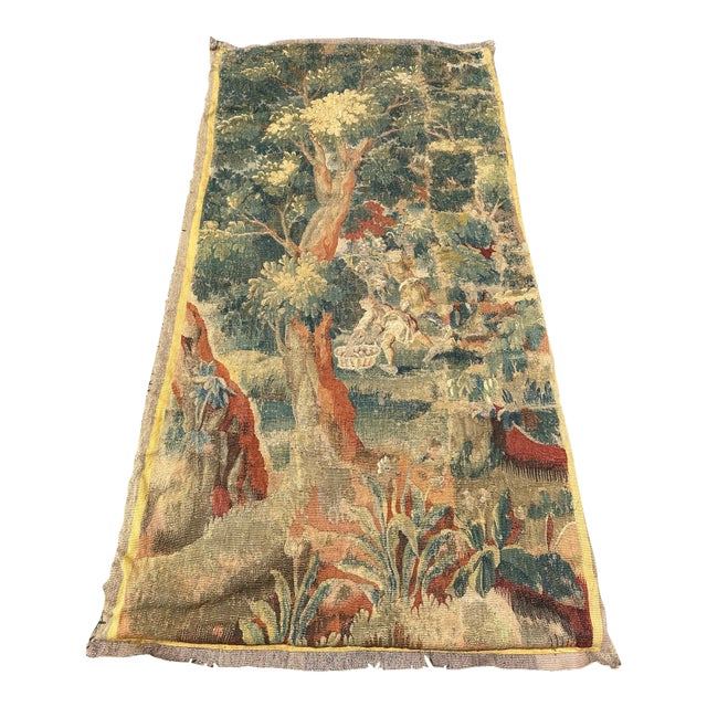 Very Large 19th Century Antique French Verdure Tapestry For Sale