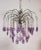 Metal Lilac Crystal Chandelier For Sale - Image 7 of 9