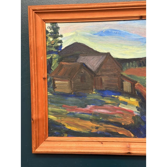 Kersti Flyckt, Mountain Landscape, 1960s, Oil on Panel, Framed For Sale - Image 15 of 18