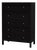 Nora 36 in. W Rectangular Wood 5 Drawer Tall Dresser, Antique Coffee For Sale