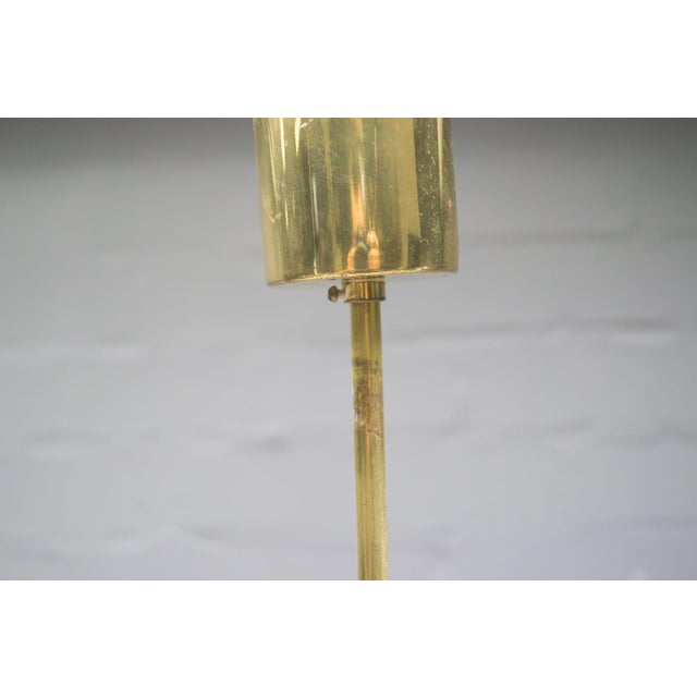 Vintage Glass and Brass Chandelier with Nine Heads, 1960s For Sale - Image 12 of 14
