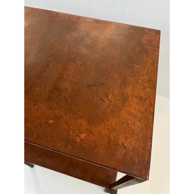 Vintage Industrial Iron Table For Sale - Image 9 of 13