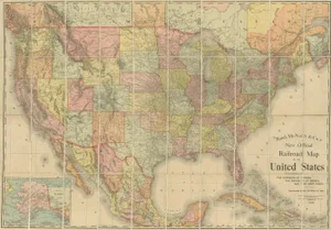 Antique Railroad Map of the United States by Rand, McNally & Co., 1900