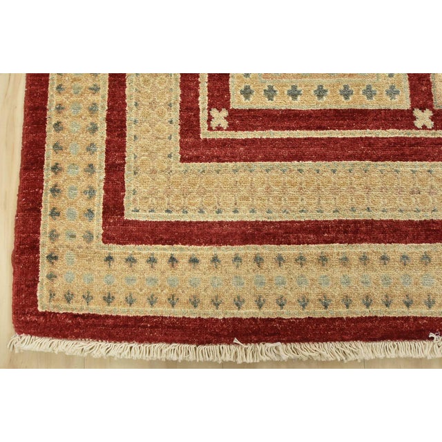 Ziegler Rug 5’8” X 7’6” Red Wool Traditional Hand-Knotted Oriental Carpet For Sale - Image 10 of 13