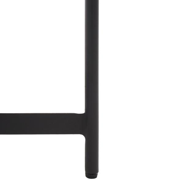 Metal Hames Drink Table - Sand Brown Marble Top/Black Legs For Sale - Image 7 of 10