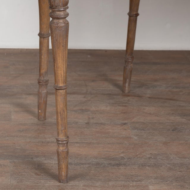 Pair of 19th Century Swedish Painted Demilune Pine Side Tables Consoles For Sale - Image 14 of 16