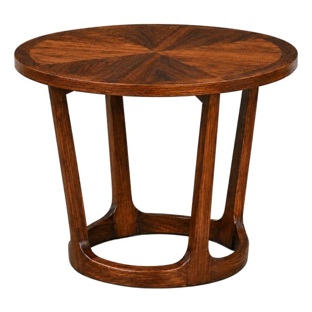 1960s Refinished Lane Rhythm Round 28” End Table For Sale