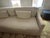 Restoration Hardware Belgian Slipcovered Slope Arm Bench-Cushion Sofa in Sand Performance Linen, 7ft (Pair Available) For Sale - Image 9 of 14