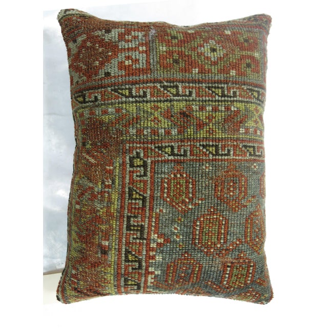 Blue Malayer Paisley Rug Pillow For Sale - Image 4 of 5