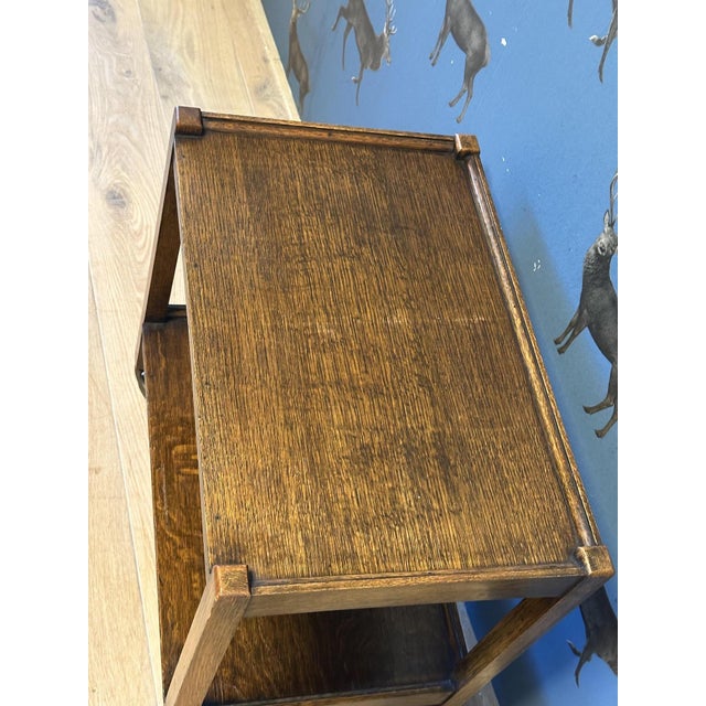 Wood Vintage Oak Trolley, England, 1920s For Sale - Image 7 of 8