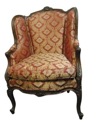 Louis XV Style Carved Walnut Fireside Chair