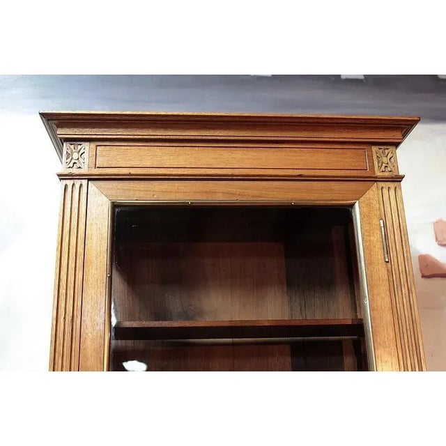 Vintage Louis XVI Style Walnut Cabinet For Sale - Image 4 of 6