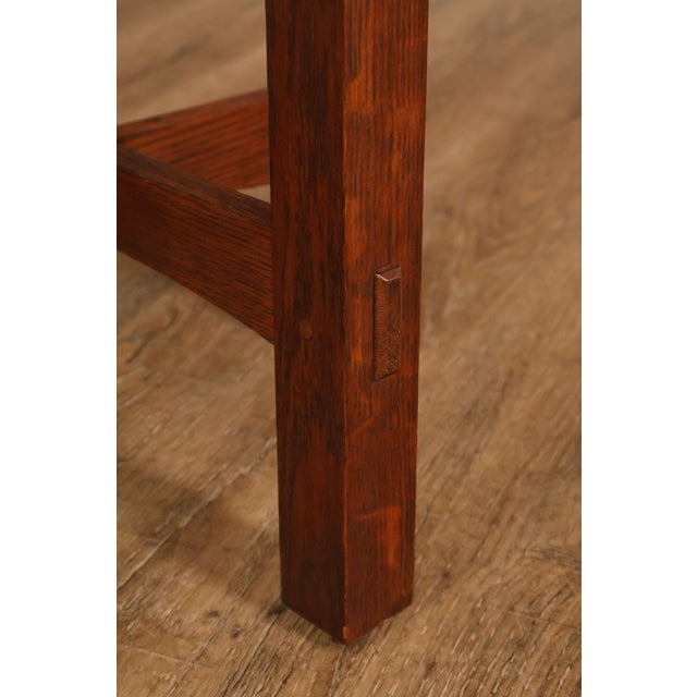 Stickley Mission Collection Oak Octagonal Tabouret Table For Sale In Philadelphia - Image 6 of 18