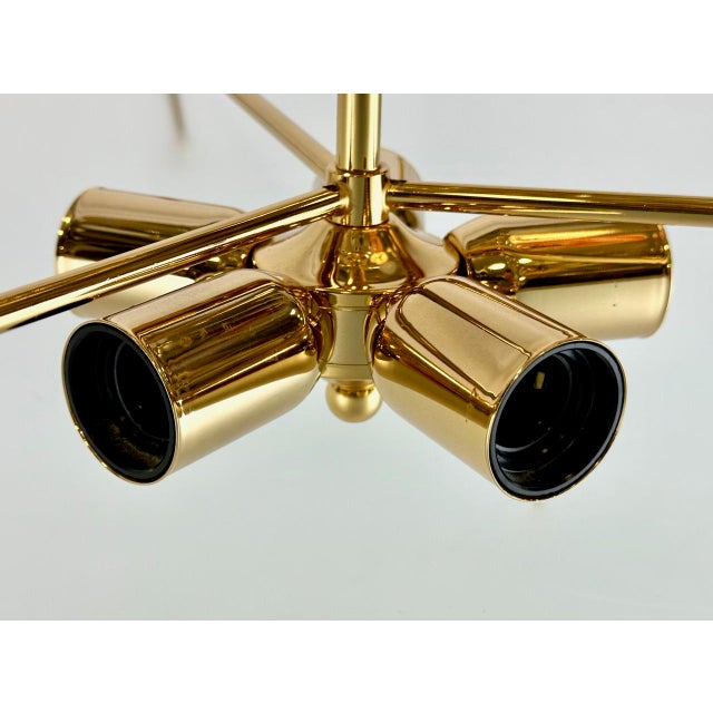 Vintage Bowl Ceiling Lamp in Brass from Bankamp Leuchten, 1970s For Sale - Image 4 of 11