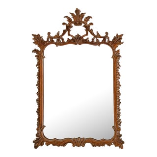 Italian Rococo Style Wooden Mirror For Sale