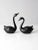 Vintage Painted Brass Black Swans Pair For Sale - Image 10 of 10