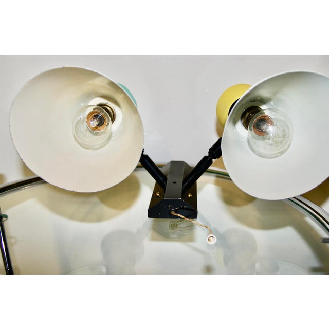 Articulated Double Diabolo Wall Light by Robert Mathieu, France, 1950 For Sale - Image 3 of 9