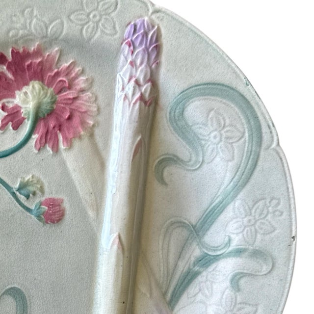 Antique French St. Clément Luneville Asparagus Plate – Sold Individually For Sale In Los Angeles - Image 6 of 9