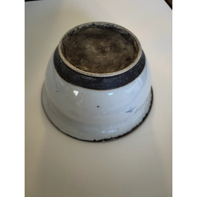 Late 19th Century Rare Blue and White Petite Porcelain Bowl. For Sale - Image 4 of 6