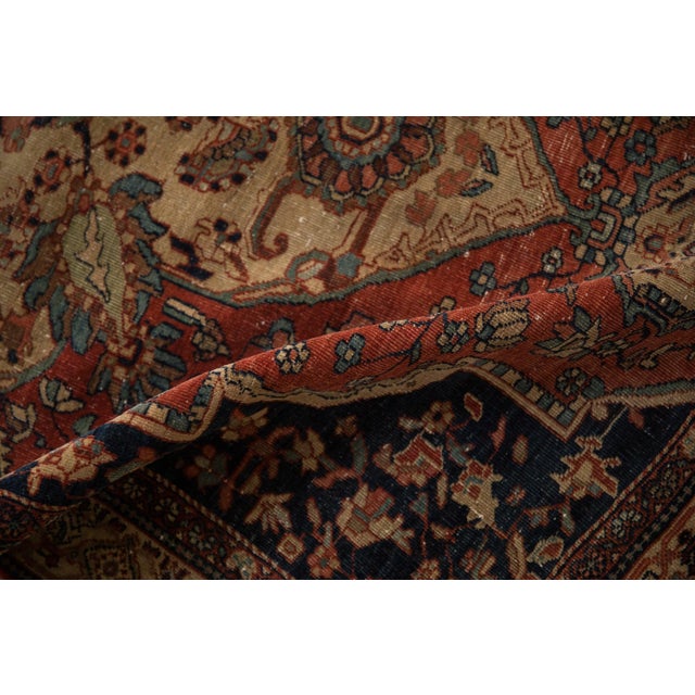Vintage Farahan Sarouk Rug - 3'3" x 4'8" For Sale - Image 10 of 13