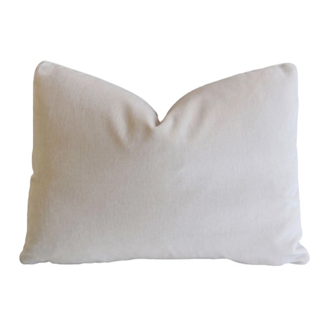 Early 21st Century Designer Romo Niumi Abstract Velvet Watercolor Feather/Down Pillows 22" X 16" - Pair For Sale - Image 5 of 6