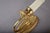Louis XVI Gilt Metal Wall Sconces with Oval Beaded Backplates, 1950s, Set of 3 For Sale - Image 6 of 7