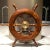Mid 20th Century Scandinavian Solid Teak Yacht Wheel With Heavy Brass Hub For Sale - Image 12 of 13