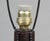 Yellow 1920s French Art Deco Daum and Vasseur Table Lamp Yellow Burgundy Mottled Glass Wrought Iron For Sale - Image 8 of 11