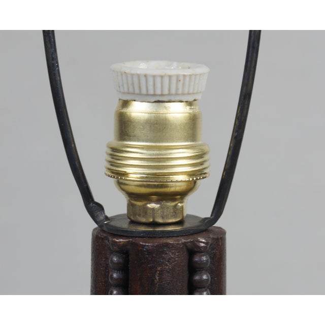 Yellow French Art Deco Table Lamp by Marcel Vasseur & Daum 1920s France For Sale - Image 8 of 11