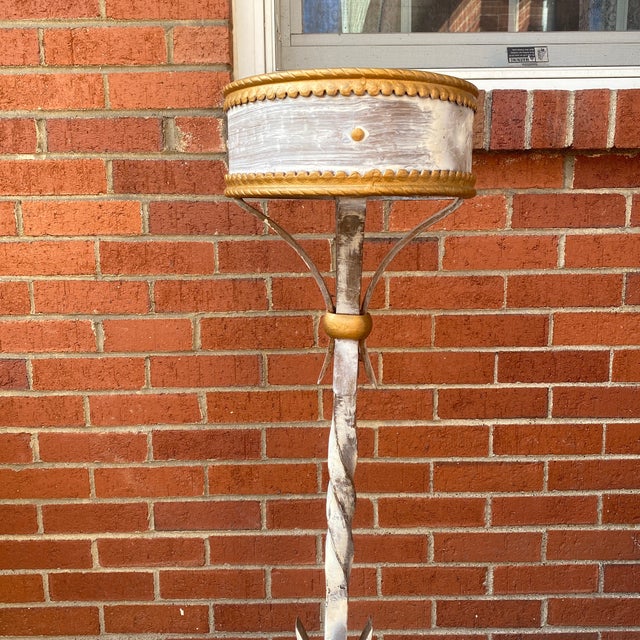 Gilded Cast Iron Plant Stand For Sale In Pittsburgh - Image 6 of 13